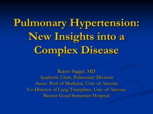 Pulmonary Hypertension: New Insights into a Complex Disease