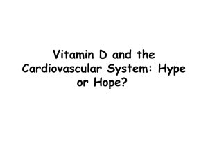 Vitamin D and the Cardiovascular System: Hype or Hope?