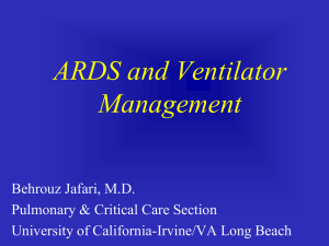 ARDS and Ventilator Management