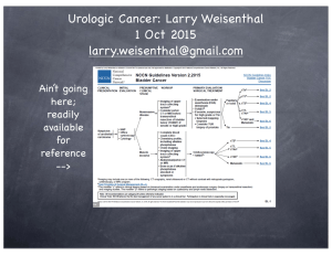 Urologic Cancer: Larry Weisenthal 1 Oct 2015  Ain’t going