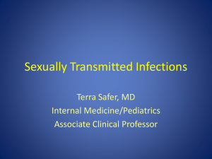 Sexually Transmitted Infections Terra Safer, MD Internal Medicine/Pediatrics Associate Clinical Professor