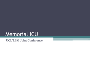Memorial ICU UCI/LBM Joint Conference
