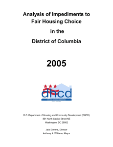 2005 Analysis of Impediments to Fair Housing Choice in the