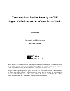 Characteristics of Families Served by the Child