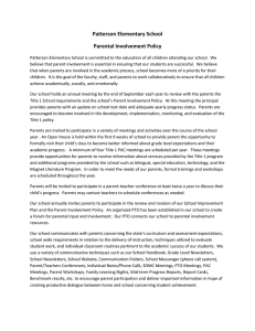 Patterson Elementary School Parental Involvement Policy