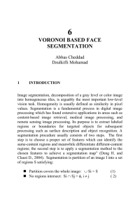 6 VORONOI BASED FACE SEGMENTATION