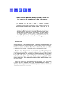 Observation of Soot Particles in Engine Lubricants G. R. Morrison