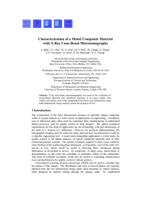 Characterization of a Model Composite Material with X-Ray Cone-Beam Microtomography