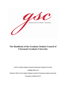The Handbook of the Graduate Student Council of Claremont Graduate University