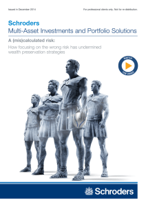 Schroders Multi-Asset Investments and Portfolio Solutions wealth preservation strategies