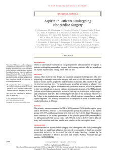 Aspirin in Patients Undergoing Noncardiac Surgery original article