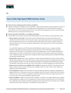 Cisco Cable High-Speed WAN Interface Cards Q. A.