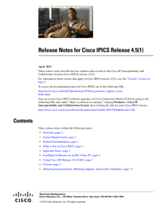 Release Notes for Cisco IPICS Release 4.5(1)