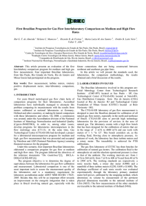 First Brazilian Program for Gas Flow Interlaboratory Comparison on Medium... Rates Rui G. T. de Almeida