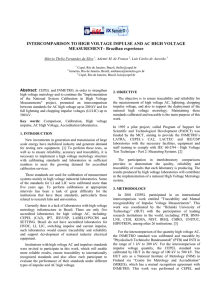INTERCOMPARISON TO HIGH VOLTAGE IMPULSE AND AC HIGH VOLTAGE