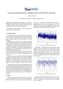 Long Term Experimental Results of a Rubidium Atomic Clock with...