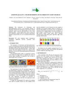 LIGHTING QUALITY: COLOR RENDERING OF FLUORESCENT LIGHT SOURCES