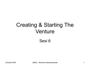 Creating &amp; Starting The Venture Sesi 6 Chandra WW