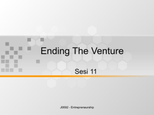 Ending The Venture Sesi 11 J0692 - Entrepreneurship