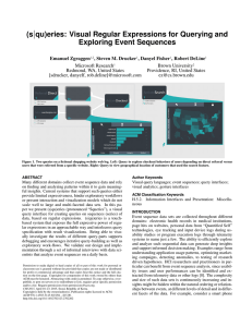 | (s qu)eries: Visual Regular Expressions for Querying and Exploring Event Sequences