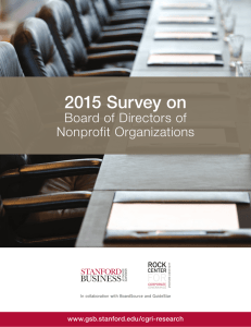 2015 Survey on Board of Directors of Nonprofit Organizations