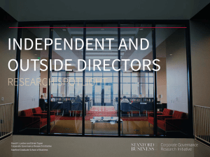 INDEPENDENT AND OUTSIDE DIRECTORS RESEARCH SPOTLIGHT