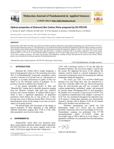 Malaysian Journal of Fundamental &amp; Applied Sciences