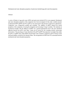 Mechanical and water absorption properties of poly(vinyl alcohol)/sago pith waste...  Abstract: