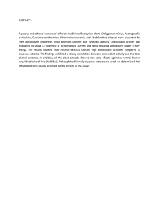 ABSTRACT:  Aqueous and ethanol extracts of different traditional Malaysian plants (Polygonum...