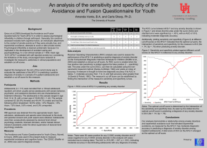 An analysis of the sensitivity and specificity of the