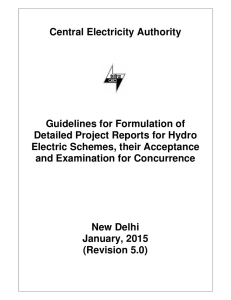Central Electricity Authority  Guidelines for Formulation of Detailed Project Reports for Hydro