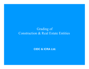 Grading of Construction &amp; Real Estate Entities CIDC &amp; ICRA Ltd.