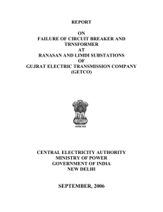 REPORT  ON FAILURE OF CIRCUIT BREAKER AND
