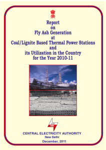 Report on Fly Ash Generation at