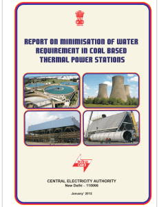 REPORT ON MINIMISATION OF WATER REQUIREMENT IN COAL BASED THERMAL POWER STATIONS