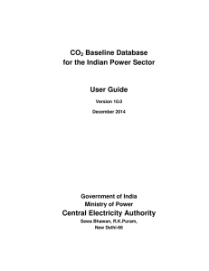 CO Baseline Database for the Indian Power Sector