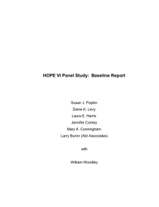 HOPE VI Panel Study:  Baseline Report