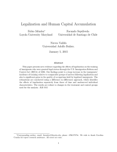 Legalization and Human Capital Accumulation