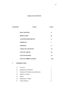 vii TABLE OF CONTENTS  CHAPTER