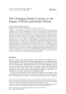 The Changing Gender Contract as the Engine of Work-and-Family Policies