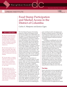 Food Stamp Participation and Market Access in the District of Columbia