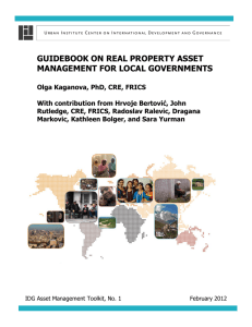 GUIDEBOOK ON REAL PROPERTY ASSET MANAGEMENT FOR LOCAL GOVERNMENTS