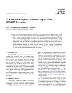 U.S. State and Regional Economic Impact of the 2008/2009 Recession