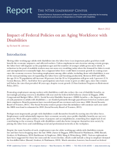 Impact of Federal Policies on an Aging Workforce with Disabilities Introduction March 2012