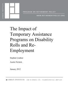 The Impact of Temporary Assistance Programs on Disability Rolls and Re-