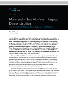 Maryland’s New All-Payer Hospital Demonstration