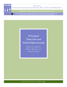 Principal Time-Use and School Effectiveness