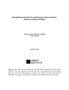 Strengthening Families Through Stronger Fathers Initiative: Summary of Impact Findings