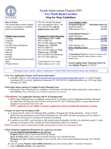 Façade Improvement Program (FIP) Two Notch Road Corridor Step-by-Step Guidelines