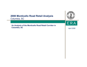 2008 Monticello Road Retail Analysis Columbia, SC April 2008